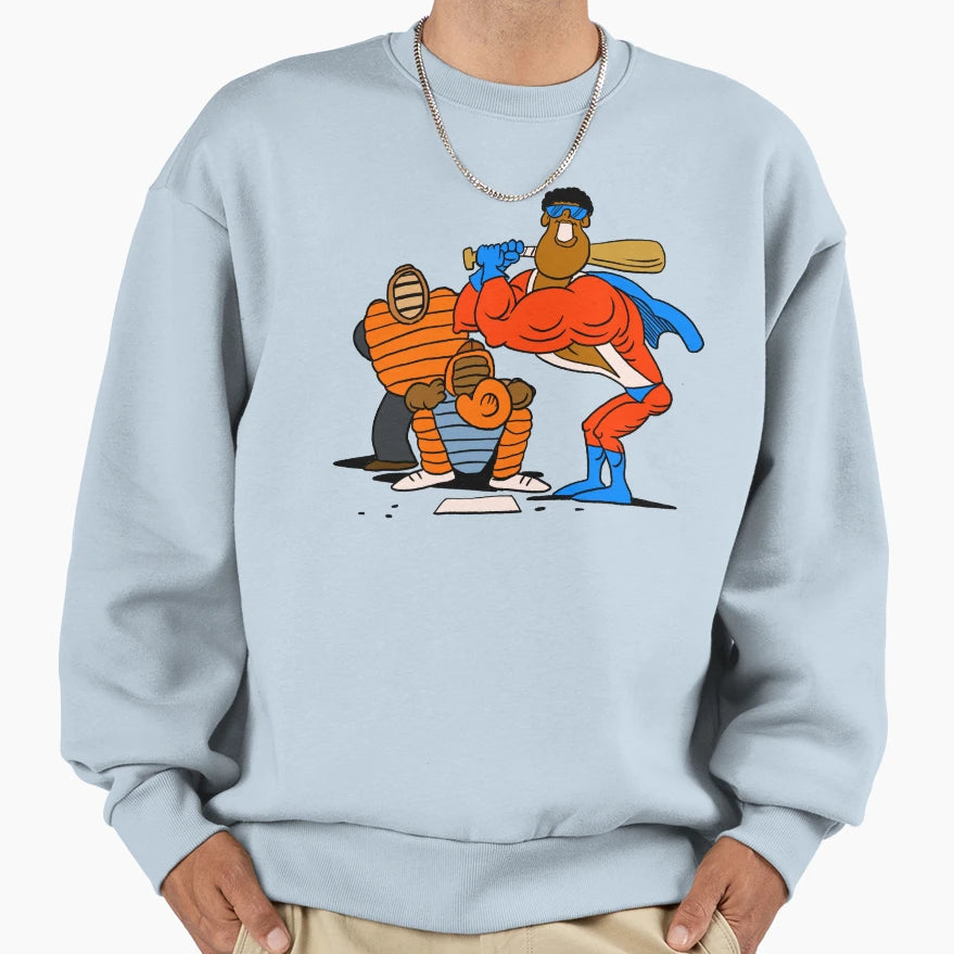 Verb Baseball Sweatshirt - Minimalist Print Men Women - T-Shirt, Sweatshirt, Hoodie