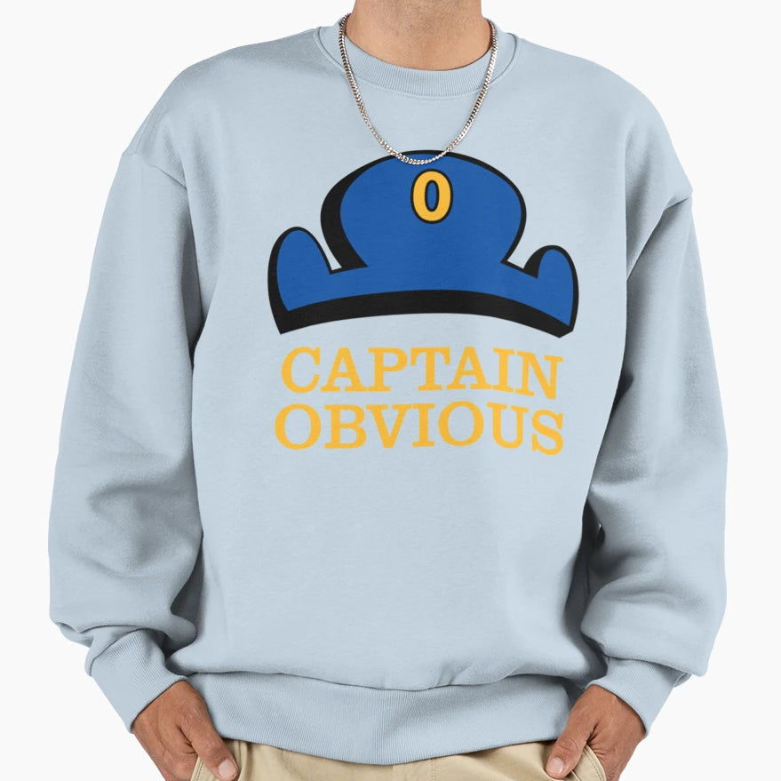 Captain Obvious Active Sweatshirt - Casual Everyday Wear for Adults - T-Shirt, Sweatshirt, Hoodie