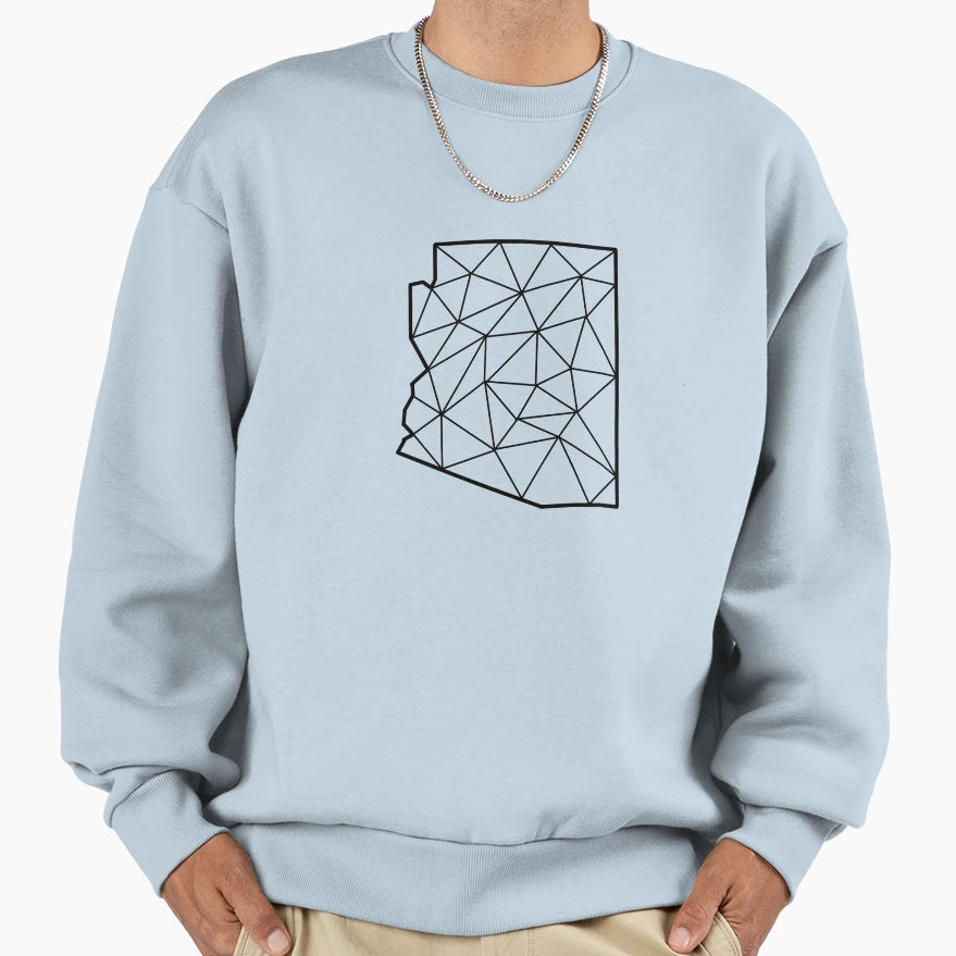 Geometric Arizona State Sweatshirt - Minimalist Print for Adults - T-Shirt, Sweatshirt, Hoodie
