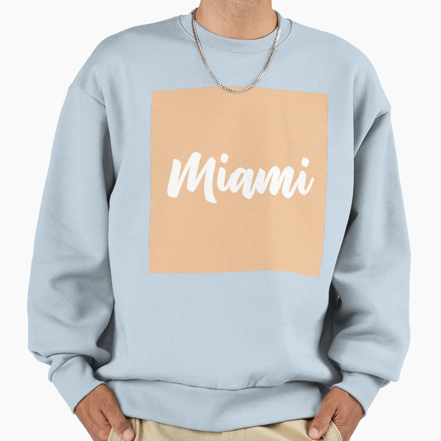 Miami Florida Sweatshirt - Graphic Print Unisex - T-Shirt, Sweatshirt, Hoodie