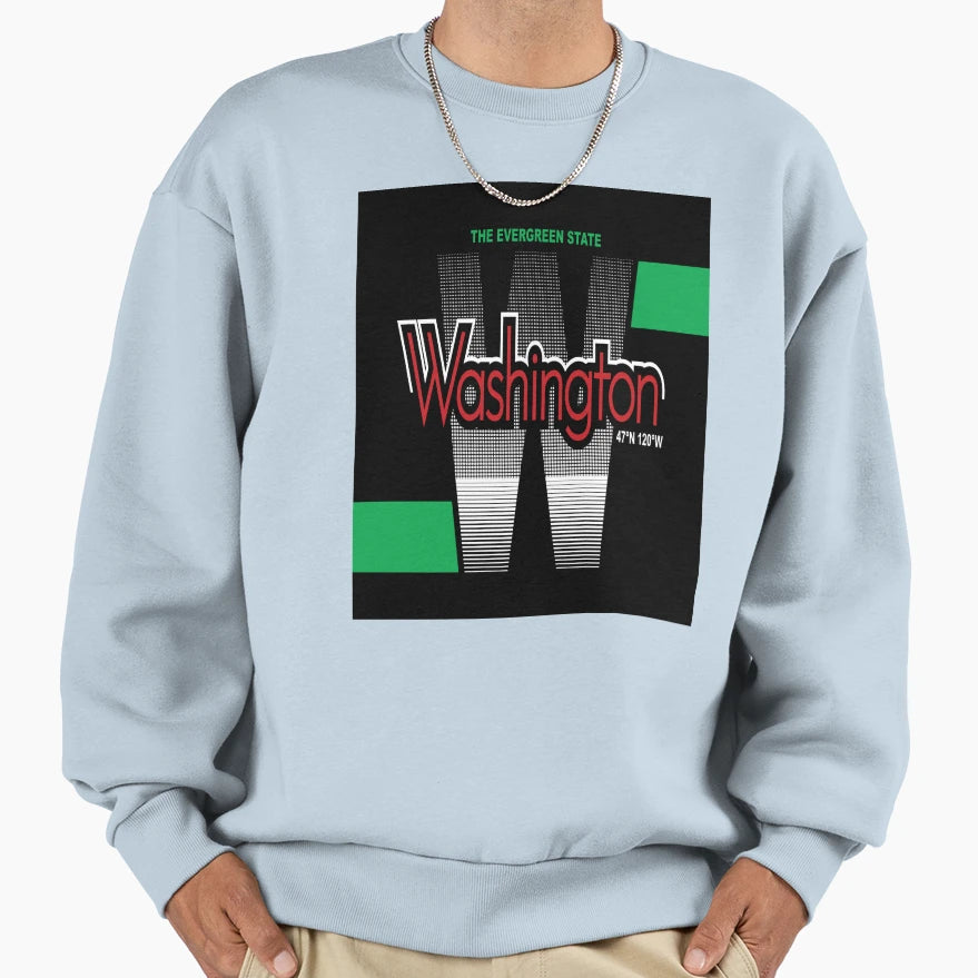 Evergreen State Washington Sweatshirt - Graphic Print for Adults - T-Shirt, Sweatshirt, Hoodie