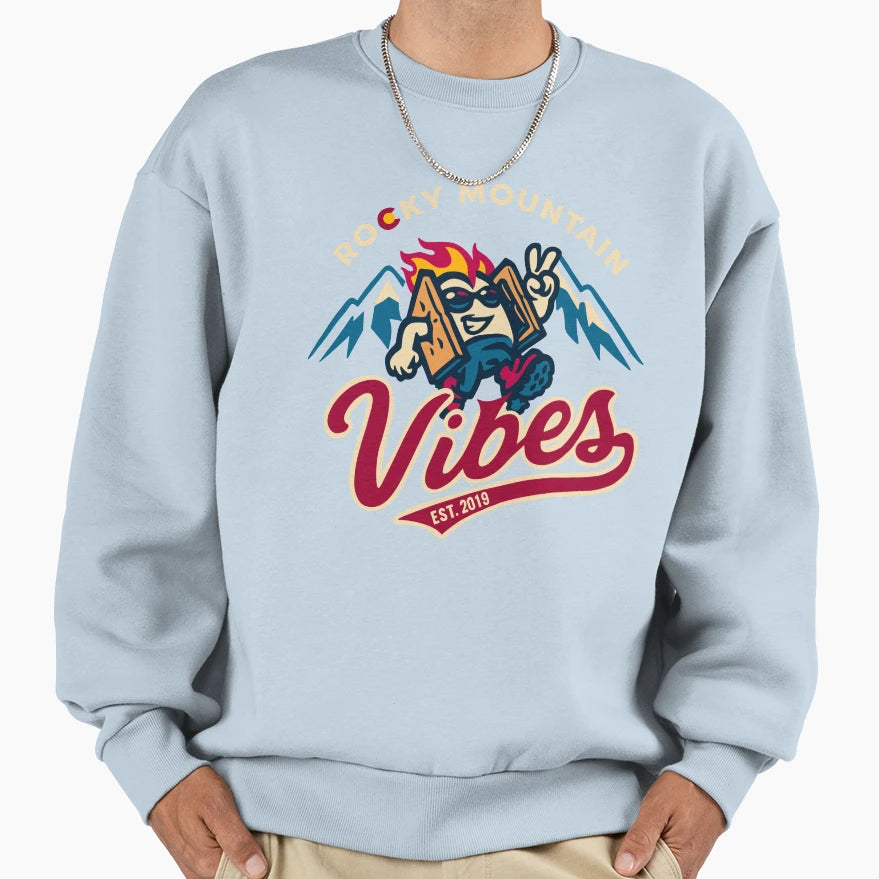 Rocky Mountain Vibes Milb Sweatshirt - Novelty Apparel for Adults - T-Shirt, Sweatshirt, Hoodie