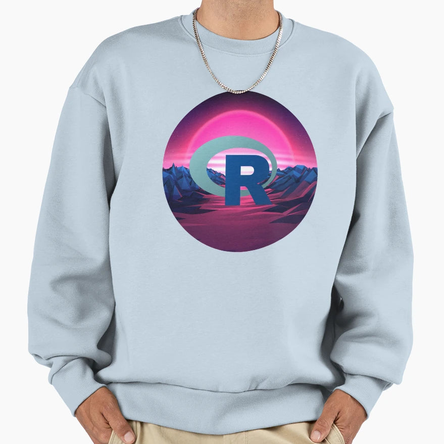 R Programming Language R Logo Sweatshirt - Casual Everyday Wear for Adults - T-Shirt, Sweatshirt, Hoodie
