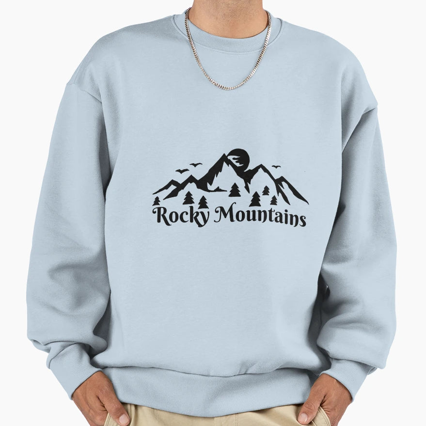 Rocky Mountains Sweatshirt - Casual Everyday Wear Unisex - T-Shirt, Sweatshirt, Hoodie