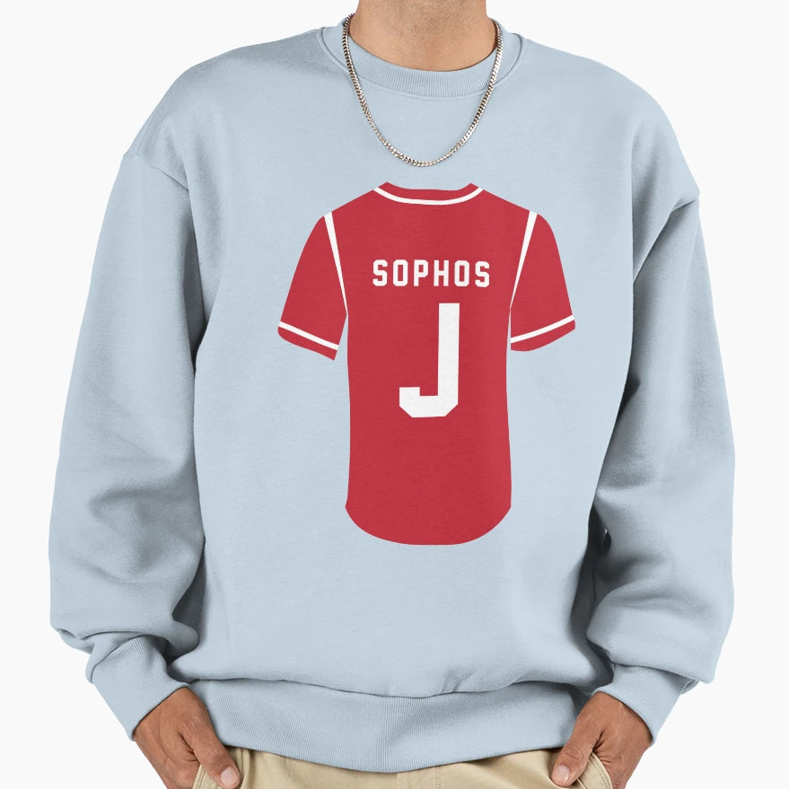 Sophos Red Jersey J Sweatshirt - Novelty Apparel Unisex - T-Shirt, Sweatshirt, Hoodie
