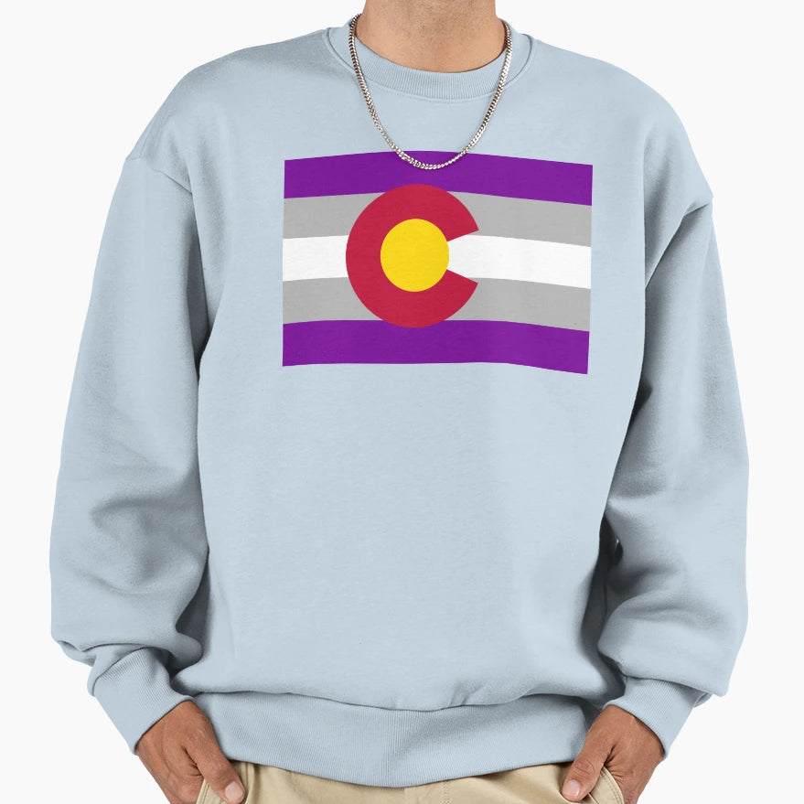 Colorado Graysexuality Pride Flag Sweatshirt - Unique Graphic Men Women - T-Shirt, Sweatshirt, Hoodie