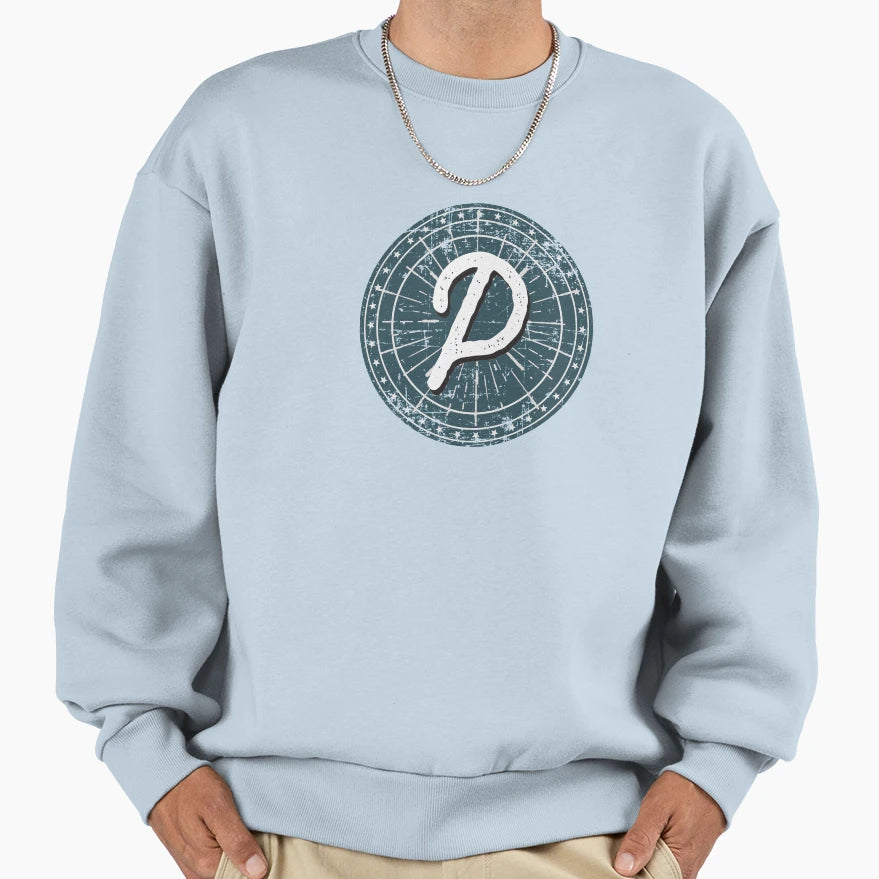 Monogram P Sunburst Circle Sweatshirt - Custom Art Print Unisex - T-Shirt, Sweatshirt, Hoodie