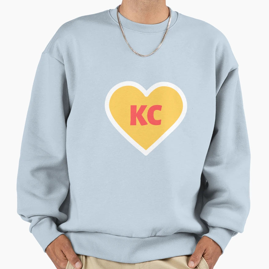 I Love Kansas City Heart Kc Sweatshirt - Casual Everyday Wear for Adults - T-Shirt, Sweatshirt, Hoodie