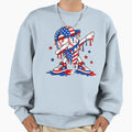Fourth July Baseball Dabbing Sweatshirt - Casual Everyday Wear for Adults - T-Shirt, Sweatshirt, Hoodie