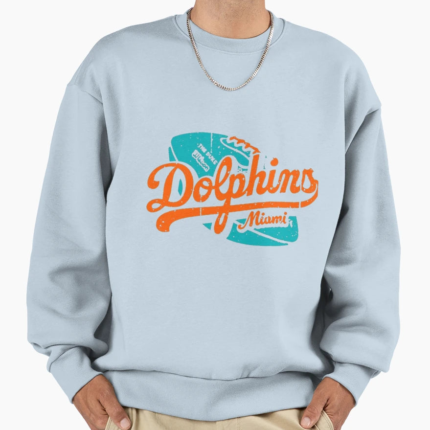 Football Miami Dolphins Sweatshirt - Streetwear Style Men Women - T-Shirt, Sweatshirt, Hoodie