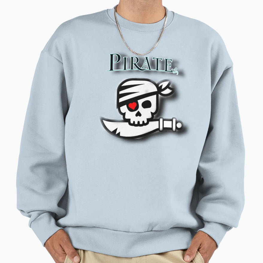Pirate Sweatshirt - Minimalist Print Men Women - T-Shirt, Sweatshirt, Hoodie