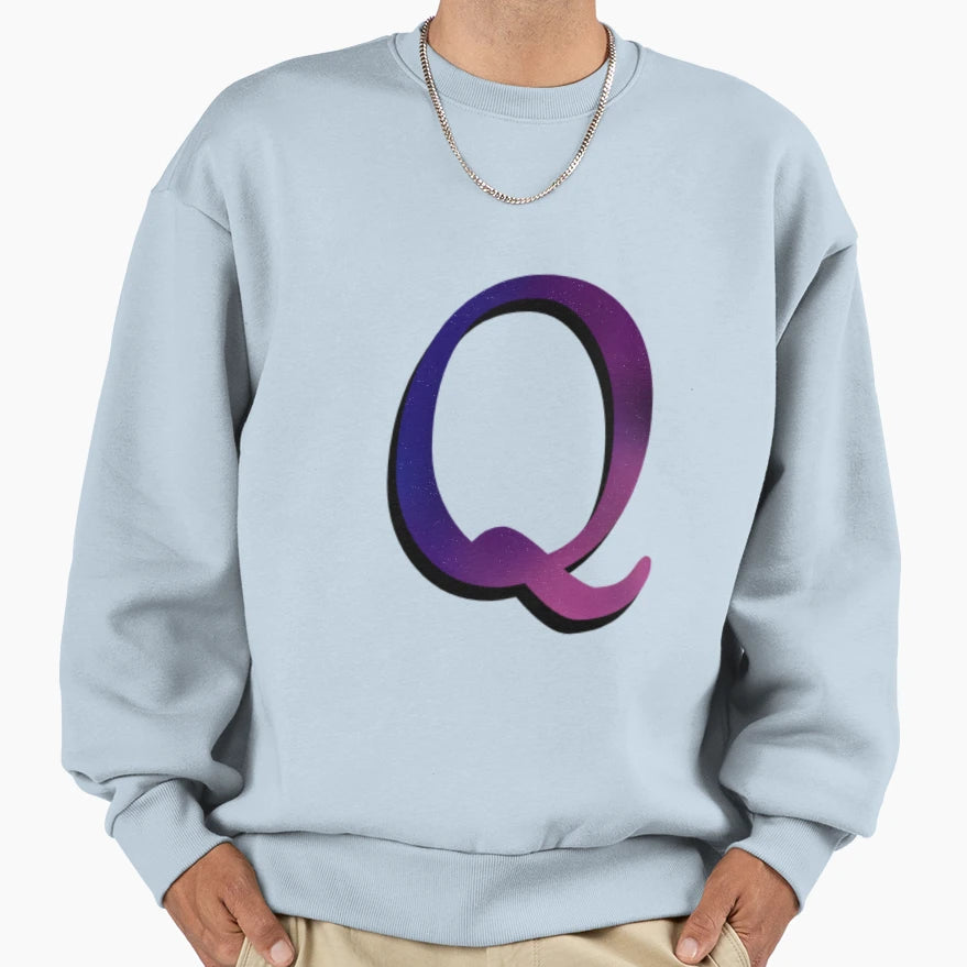 Copy Letter Q Galaxy Sweatshirt - Custom Art Print Men Women - T-Shirt, Sweatshirt, Hoodie