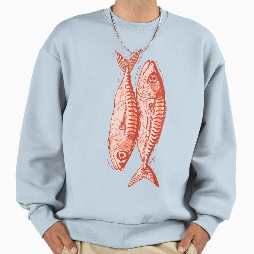 Fish Fish Fish Sweatshirt - Casual Everyday Wear Men Women - T-Shirt, Sweatshirt, Hoodie