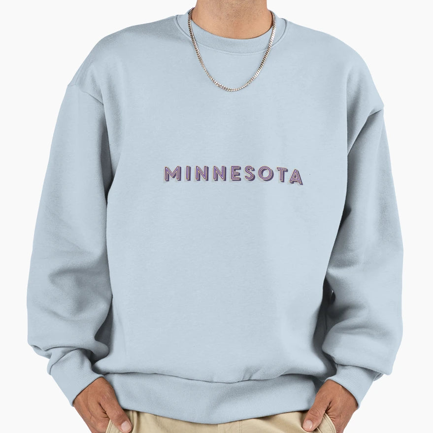 Minnesota Sweatshirt - Minimalist Print Men Women - T-Shirt, Sweatshirt, Hoodie