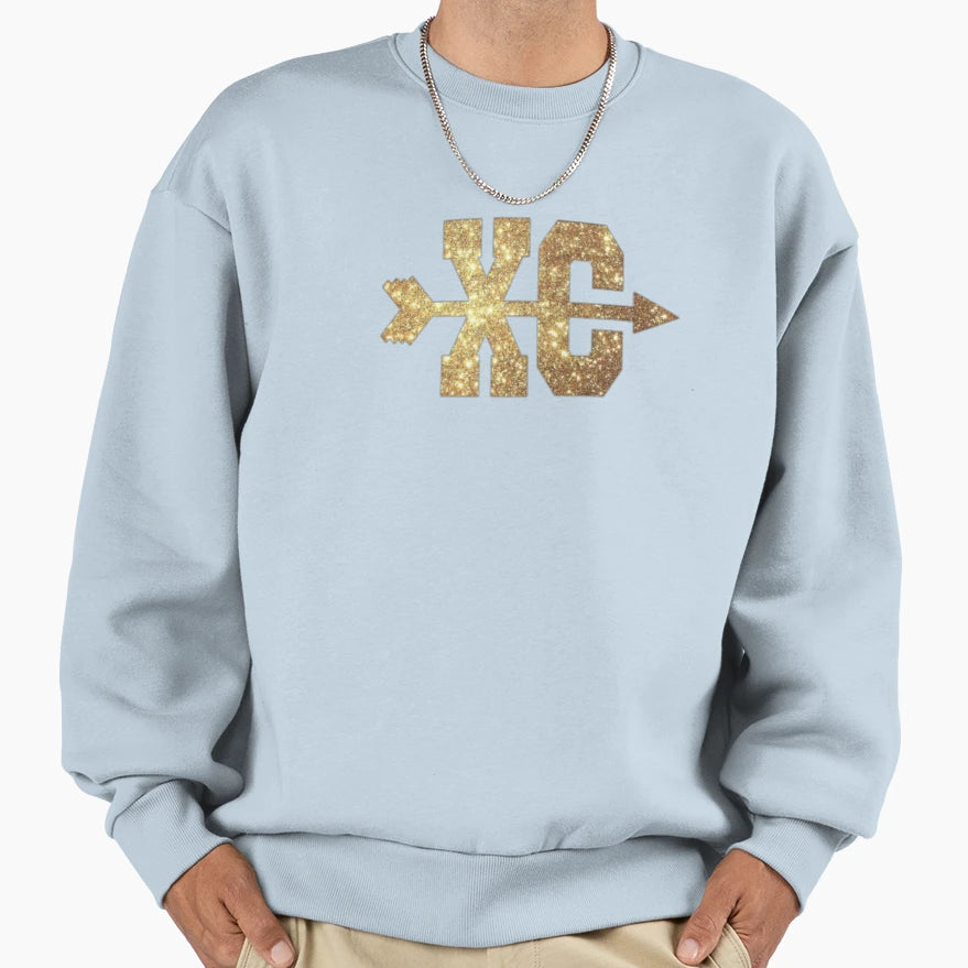 Cross Country Gold Sweatshirt - Unique Graphic Unisex - T-Shirt, Sweatshirt, Hoodie
