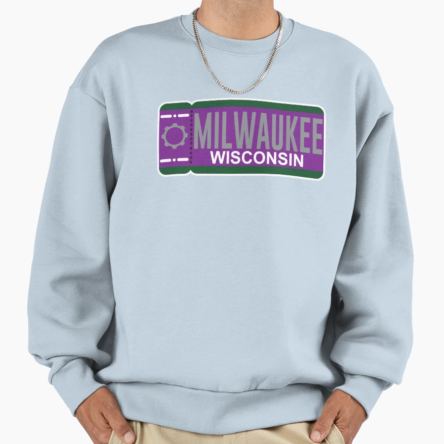 Milwaukee Ticket Throwback Sweatshirt - Fun Novelty Design for Adults - T-Shirt, Sweatshirt, Hoodie