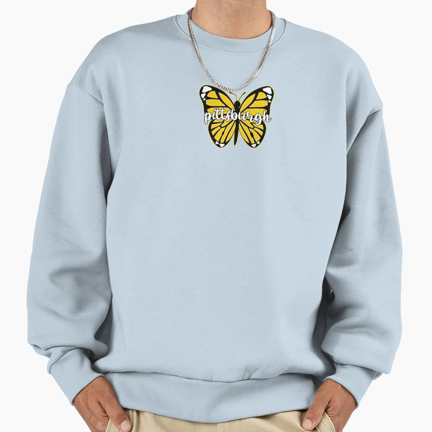 Pittsburgh Butterfly Sweatshirt - Fun Novelty Design Unisex - T-Shirt, Sweatshirt, Hoodie