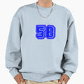 Blue Number 58 Sweatshirt - Unique Graphic for Adults - T-Shirt, Sweatshirt, Hoodie