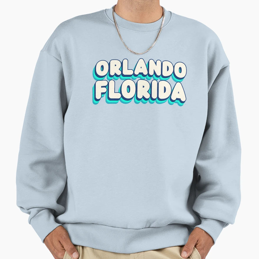 Orlando Florida Aqua Sweatshirt - Aesthetic Graphic Unisex - T-Shirt, Sweatshirt, Hoodie
