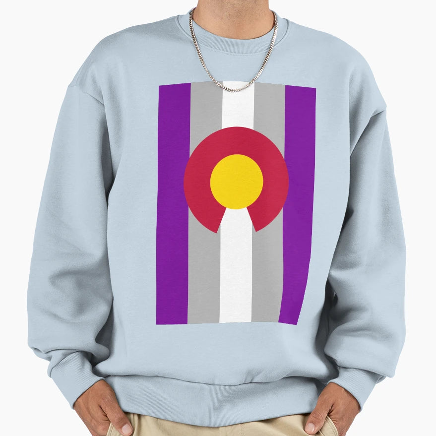 Colorado Graysexuality Pride Flag Sweatshirt - Streetwear Style for Adults - T-Shirt, Sweatshirt, Hoodie