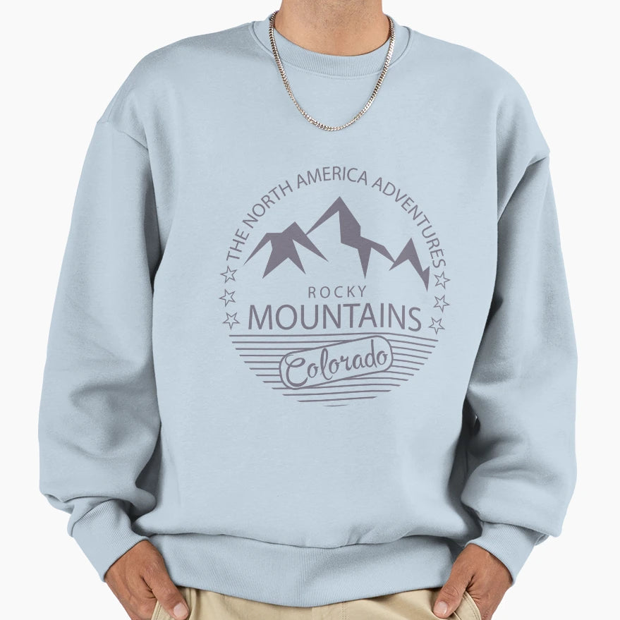 Rocky Mountains Sweatshirt - Minimalist Print for Adults - T-Shirt, Sweatshirt, Hoodie