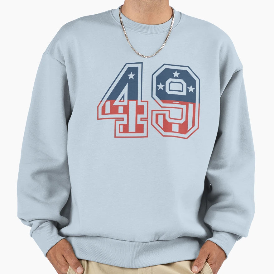 Number 49 Usa Sweatshirt - Graphic Print Unisex - T-Shirt, Sweatshirt, Hoodie