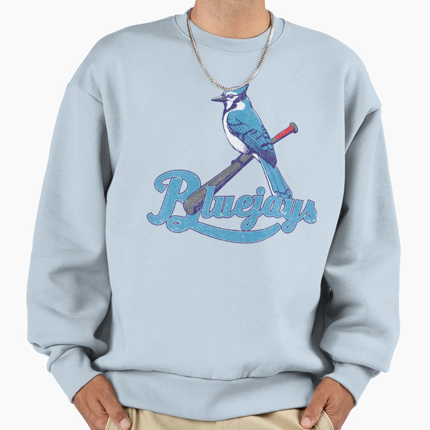 Blue Jay Batter Up Sweatshirt - Graphic Print Men Women - T-Shirt, Sweatshirt, Hoodie