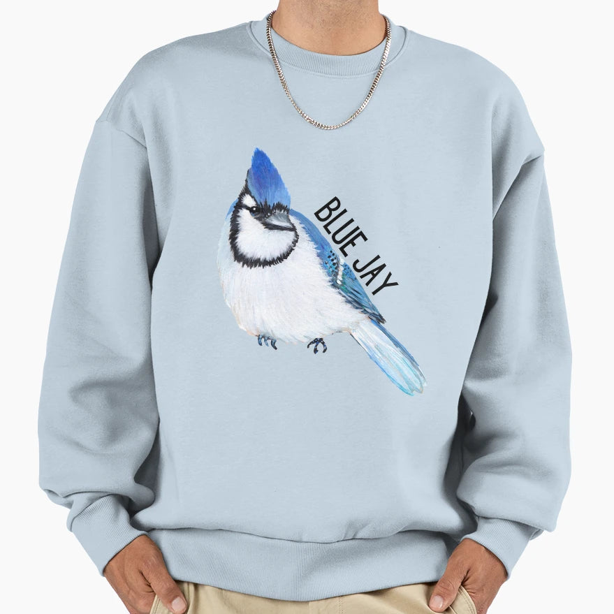 Blue Jay Bird Sweatshirt - Unique Graphic Unisex - T-Shirt, Sweatshirt, Hoodie