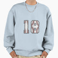 Baseball Number 18 Sweatshirt - Fun Novelty Design Unisex - T-Shirt, Sweatshirt, Hoodie