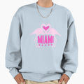 Miami Usa Flamingo Bird America Sweatshirt - Aesthetic Graphic Unisex - T-Shirt, Sweatshirt, Hoodie