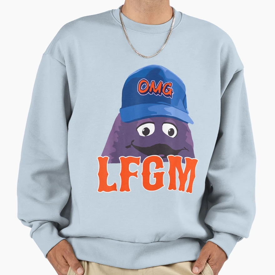 Lfgm Grimace Omg Sweatshirt - Aesthetic Graphic for Adults - T-Shirt, Sweatshirt, Hoodie
