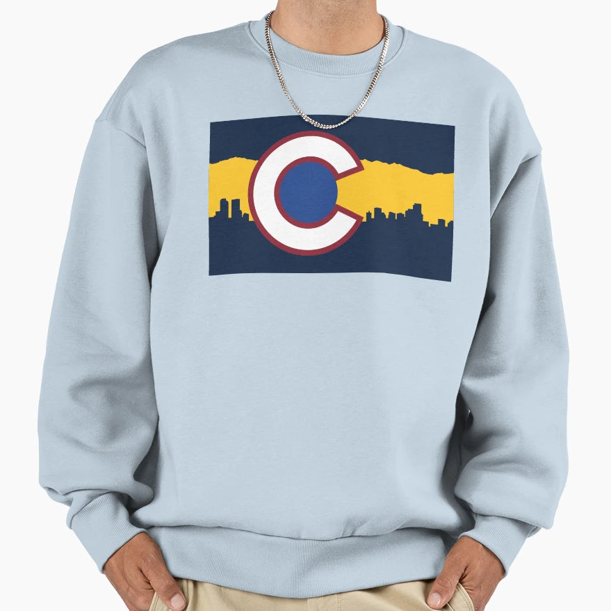 Colorado State Flag Nuggets 1 Sweatshirt - Aesthetic Graphic Unisex - T-Shirt, Sweatshirt, Hoodie