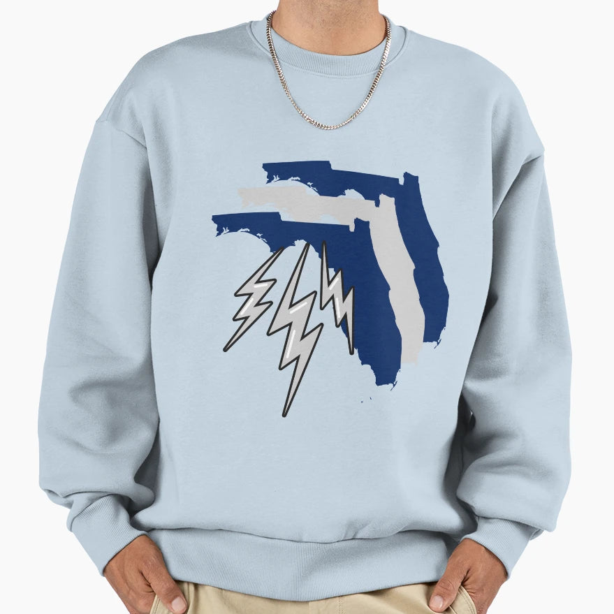 Florida Border Lightning Sweatshirt - Minimalist Print for Adults - T-Shirt, Sweatshirt, Hoodie