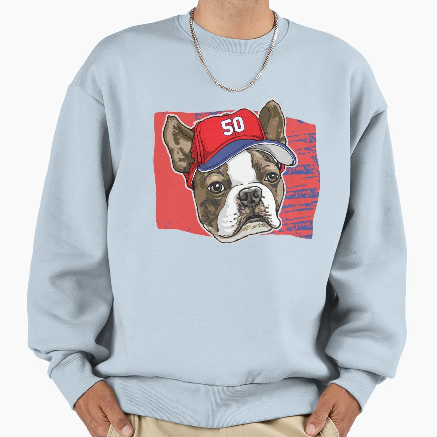 Boston Sports Bawstin Baseball Dog Sweatshirt - Minimalist Print Unisex - T-Shirt, Sweatshirt, Hoodie