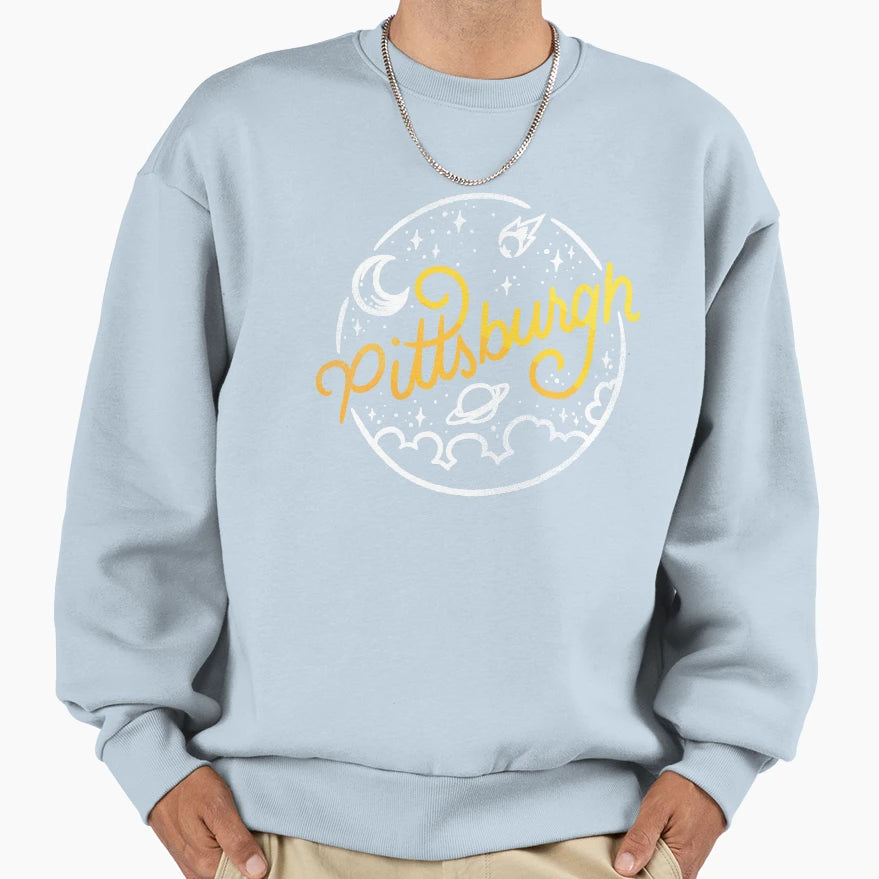 Pittsburgh Starry Galaxy Sweatshirt - Minimalist Print Unisex - T-Shirt, Sweatshirt, Hoodie