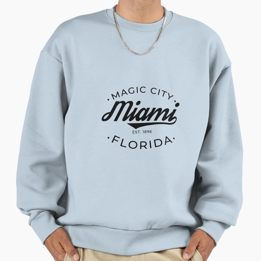 Miami Florida Magic City Sweatshirt - Graphic Print for Adults - T-Shirt, Sweatshirt, Hoodie