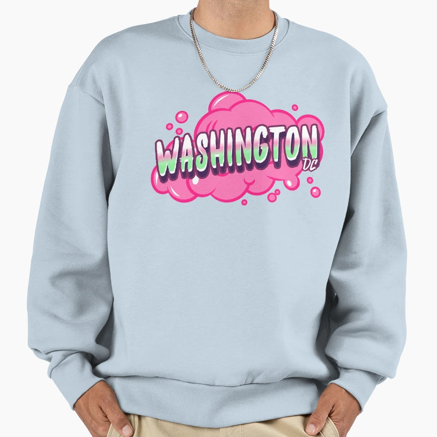 Washington Dc Bubble Gum Sweatshirt - Unique Graphic for Adults - T-Shirt, Sweatshirt, Hoodie