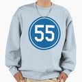 Orel Hershiser 55 Jersey Number Sweatshirt - Aesthetic Graphic Unisex - T-Shirt, Sweatshirt, Hoodie