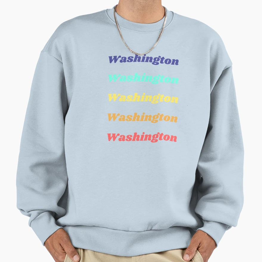 Washington State Pastel Pack Sweatshirt - Custom Art Print Unisex - T-Shirt, Sweatshirt, Hoodie