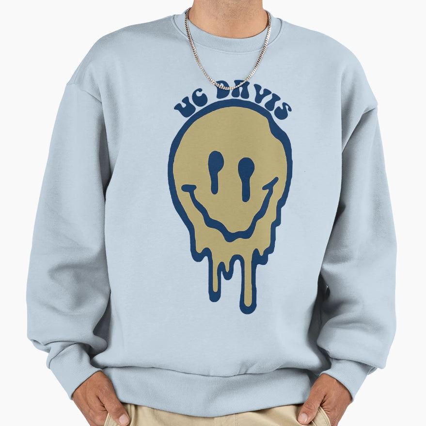 Uc Davis Face Sweatshirt - Custom Art Print Unisex - T-Shirt, Sweatshirt, Hoodie