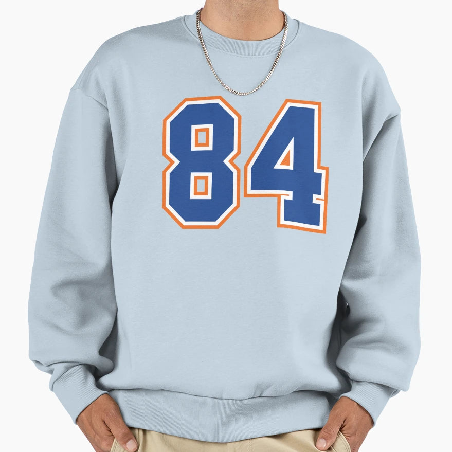 Eighty Four Jersey Number Sports 84 Sweatshirt - Graphic Print Unisex - T-Shirt, Sweatshirt, Hoodie