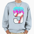 Baseball 9 Year Old Ice Cream Drip 9Th Sweatshirt - Graphic Print Unisex - T-Shirt, Sweatshirt, Hoodie