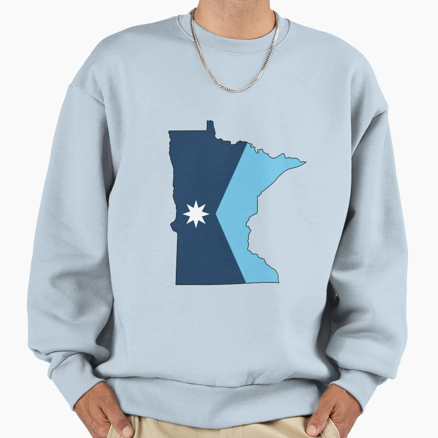 New Minnesota Love Sweatshirt - Minimalist Print for Adults - T-Shirt, Sweatshirt, Hoodie