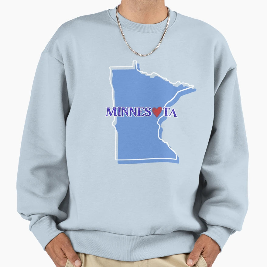 Love Minnesota Sweatshirt - Aesthetic Graphic for Adults - T-Shirt, Sweatshirt, Hoodie