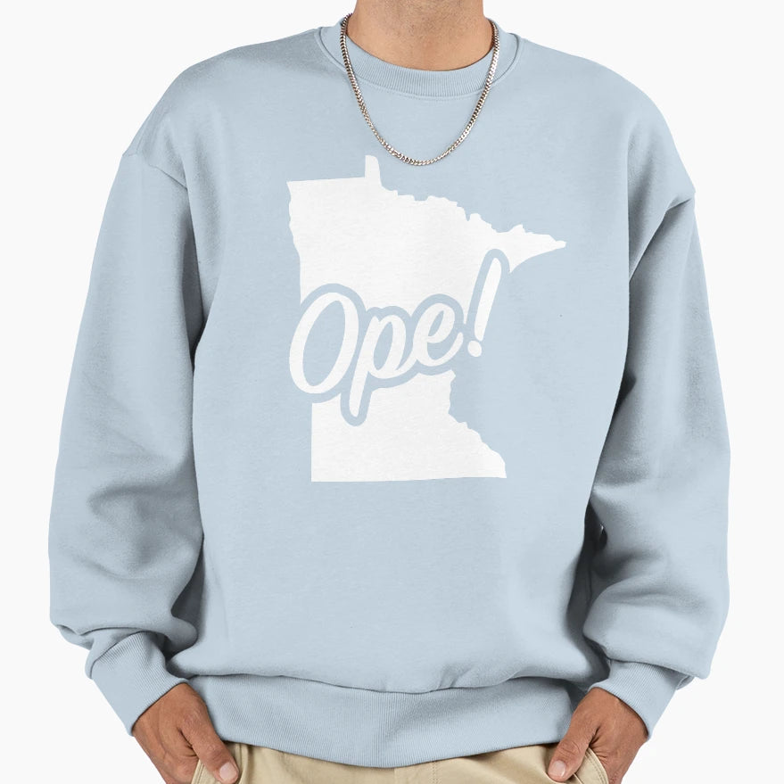 Ope Minnesota White Midwest State Sweatshirt - Unique Graphic for Adults - T-Shirt, Sweatshirt, Hoodie