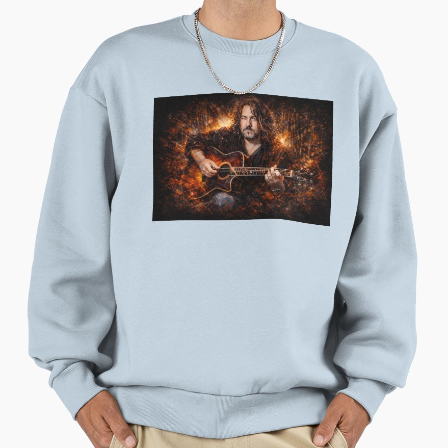 Tommy Denander Acoustic Guitar Sweatshirt - Trendy Graphic for Adults - T-Shirt, Sweatshirt, Hoodie