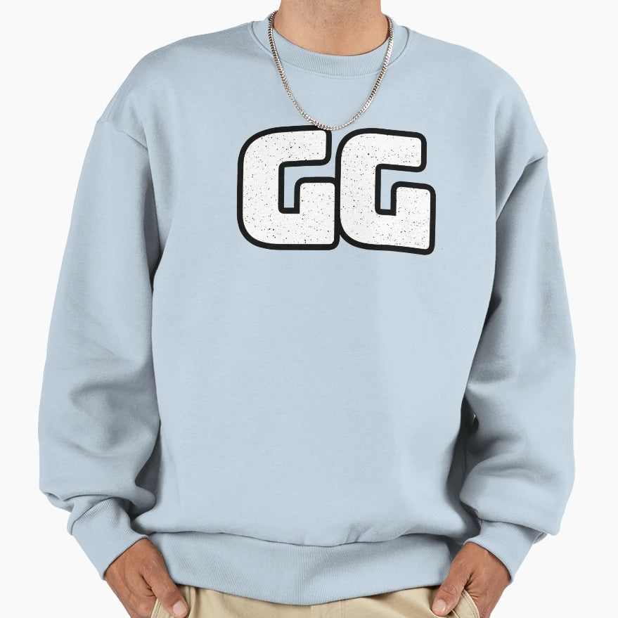 Gg Good Game Big Bold Gritty Outlined Sweatshirt - Novelty Apparel Unisex - T-Shirt, Sweatshirt, Hoodie