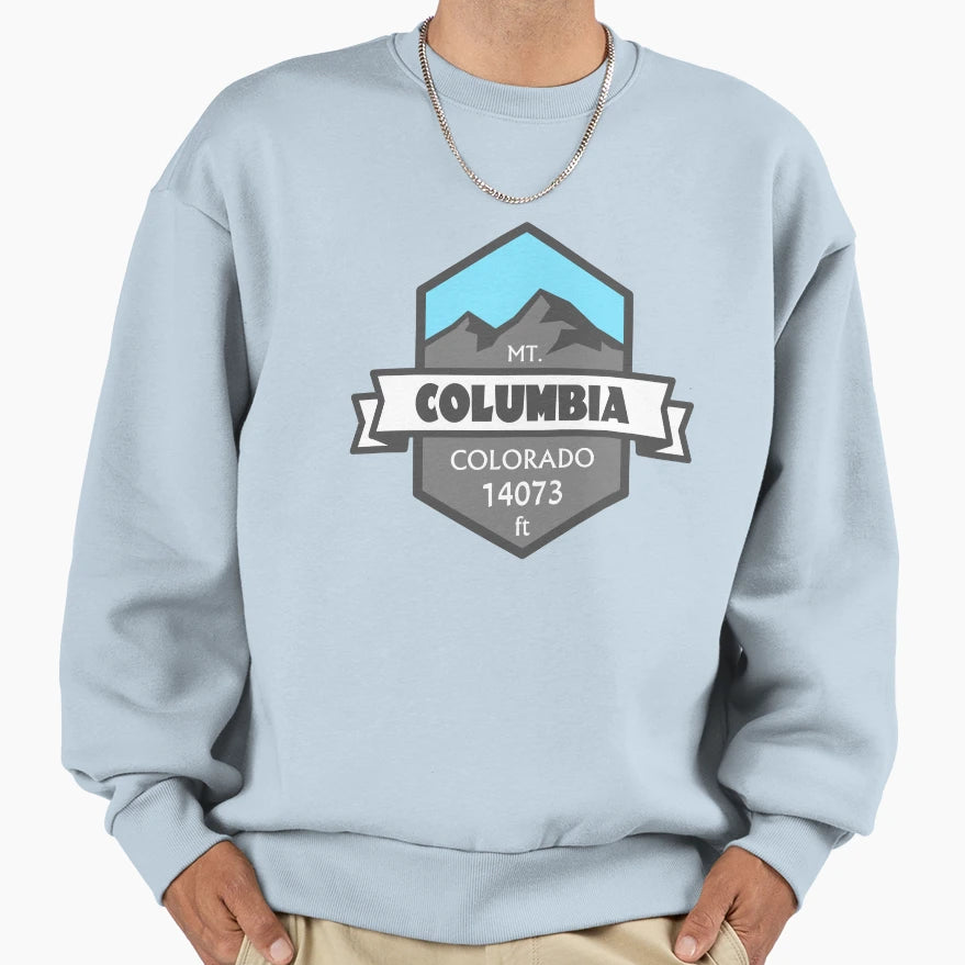 Mount Columbia Colorado Sweatshirt - Custom Art Print for Adults - T-Shirt, Sweatshirt, Hoodie