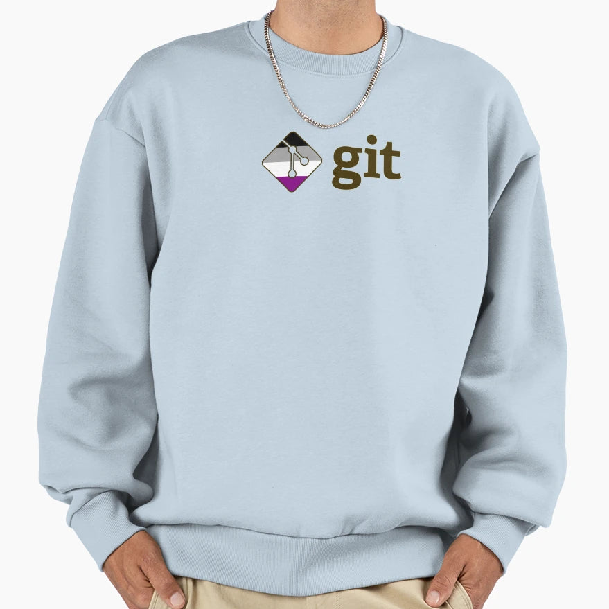 Asexual Pride Git Logo Sweatshirt - Novelty Apparel Unisex - T-Shirt, Sweatshirt, Hoodie
