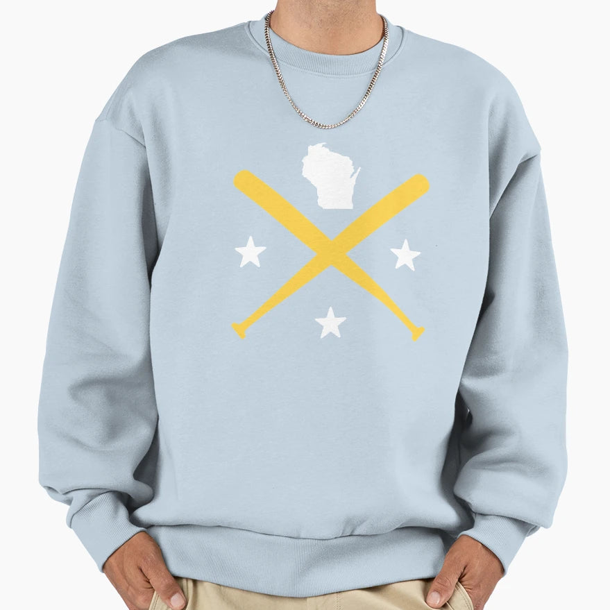 Milwaukee Baseball Stars Wisconsin Sweatshirt - Novelty Apparel Men Women - T-Shirt, Sweatshirt, Hoodie